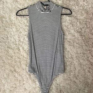 Striped Mockneck Bodysuit